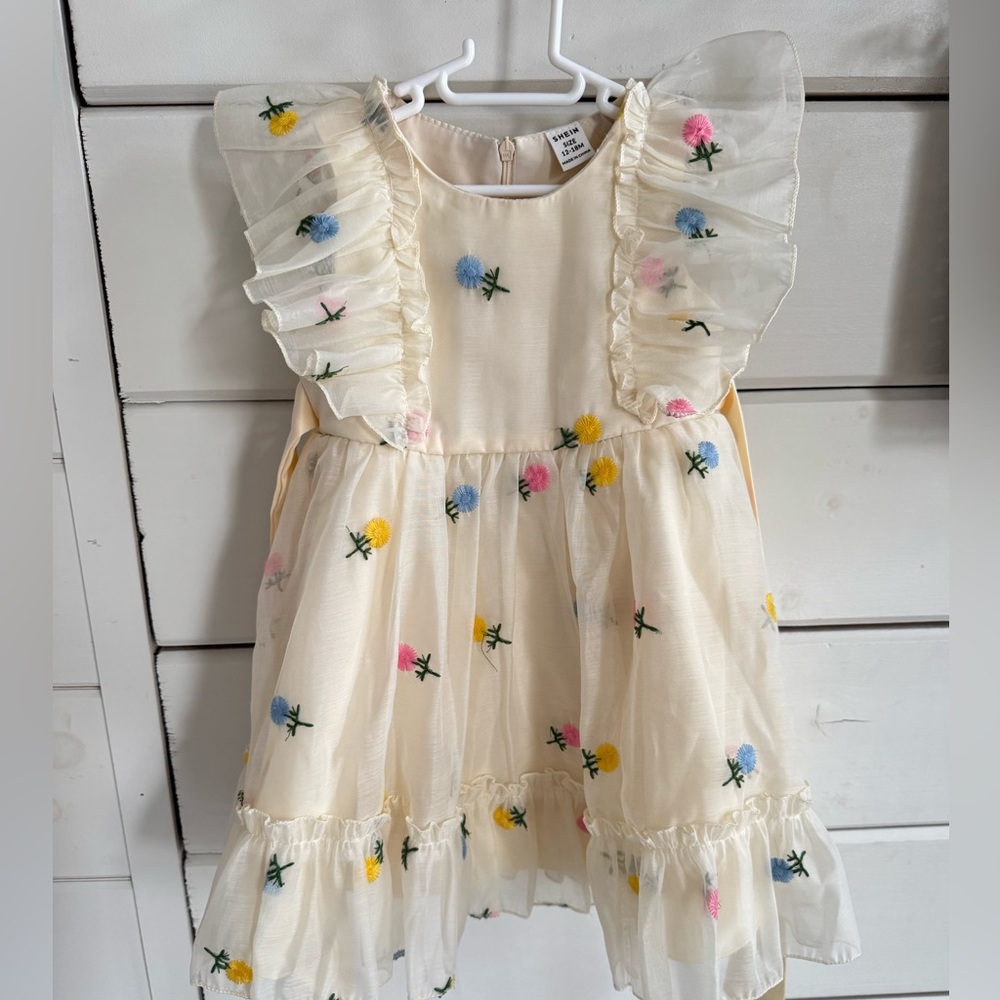 Floral Ruffle Sleeve Dress